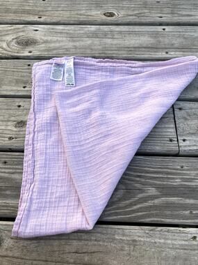 Little Me Pink Muslin Swaddle Blanket